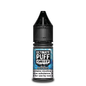 A perfect blue raspberry vape with a cool and crisp bite